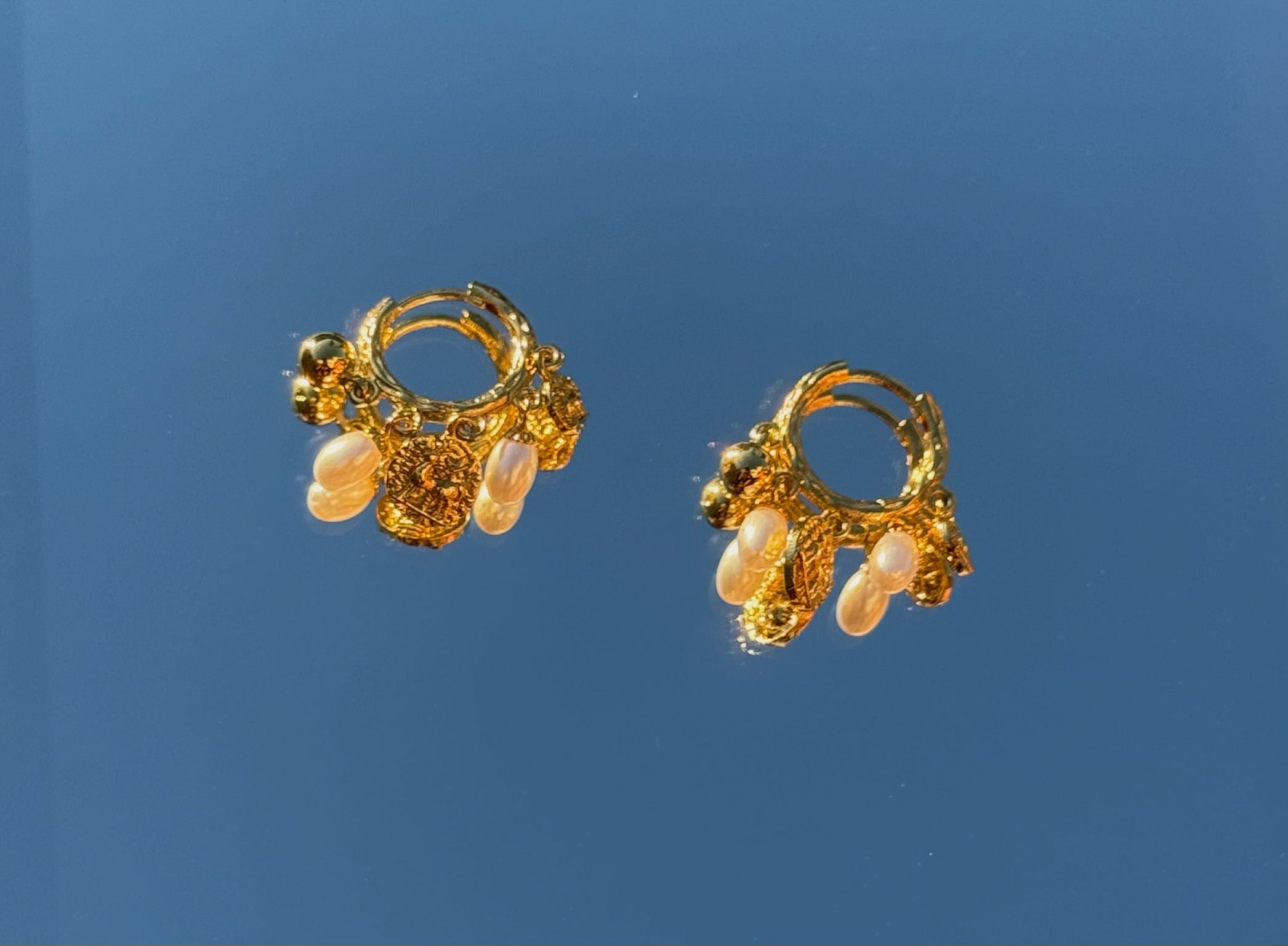 Treasured Pearl Hoops